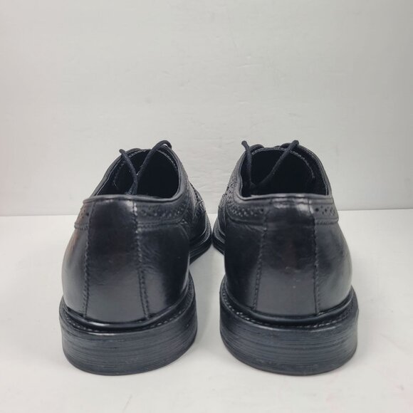 Aston Grey Men's Black Leather Wingtip Oxford Dress Shoes Size 10.5 - Picture 4 of 8